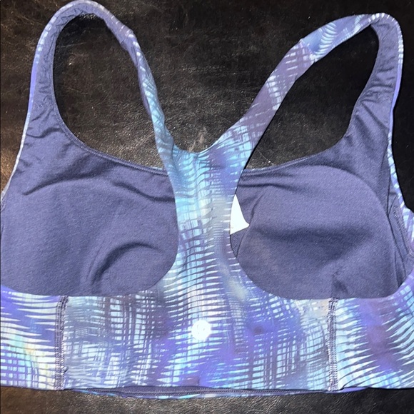 Lululemon Blue Patterned Women's Sports Bra - Picture 3 of 3